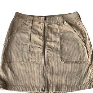 Hollister California Ultra High-Rise Corduroy Skirt Tan Size 11 New